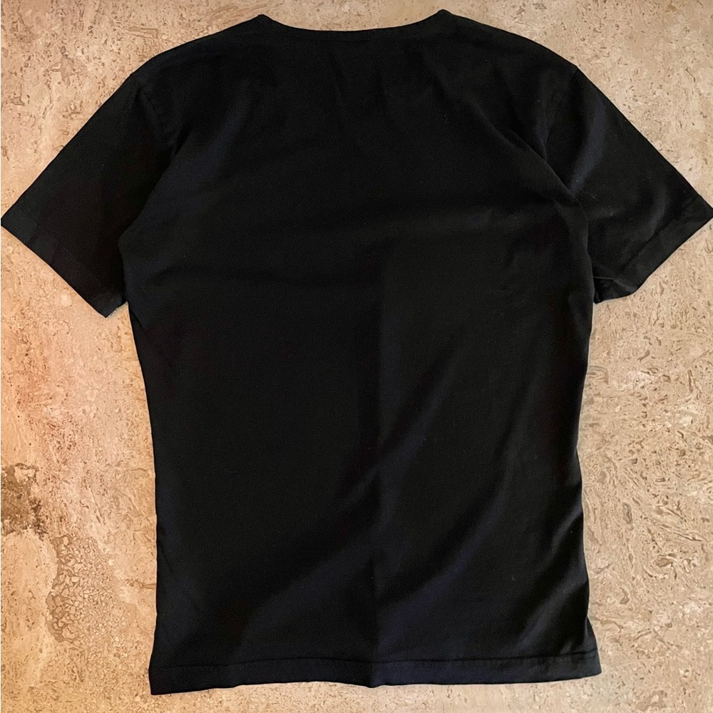 Black V-Neck Short Sleeve Tee - Picture 2 of 5